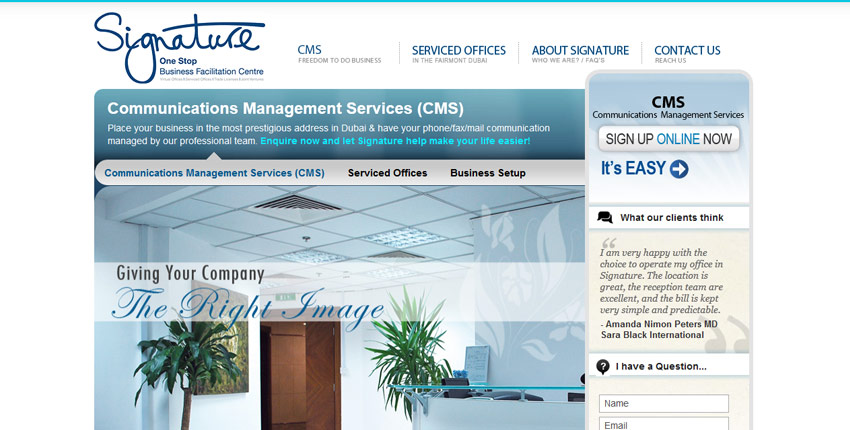 Signature one stope Business Facilitation Centre